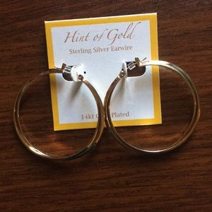 Hint of Gold Sterling Silver Earrings